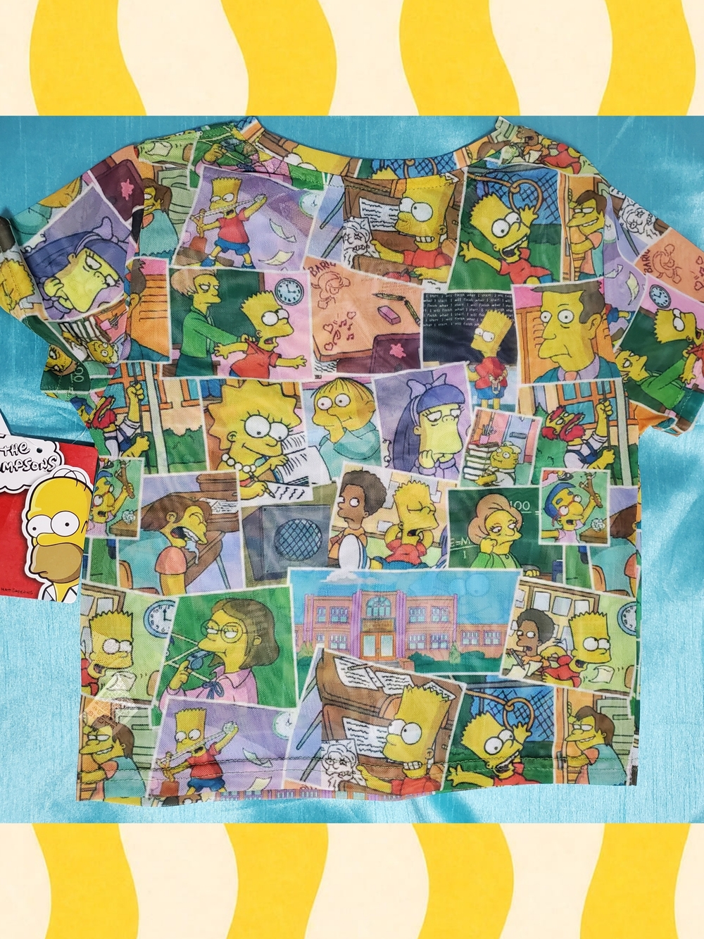 The Simpsons (NWT) Multi-screens Sheer Crop Top